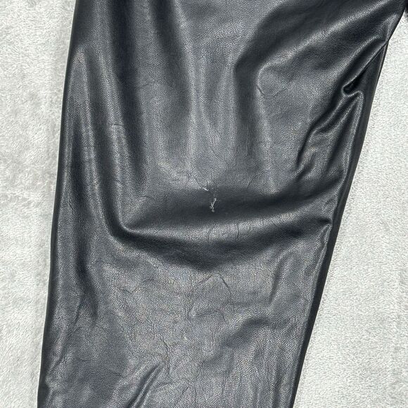 Boston Proper Pants Women‎ Small Black Skinny Faux Leather Legging Rocker Edgy - Picture 6 of 10